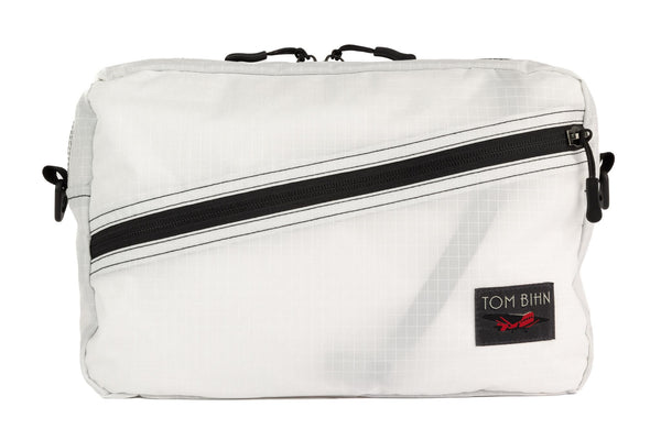 A Packing Cube Shoulder Bag in Tahoma (white with white grid) 200 Halcyon